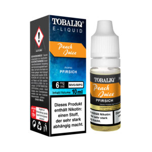 TOBALIQ E-Liquid - 6mg Nikotin - Peach Juice