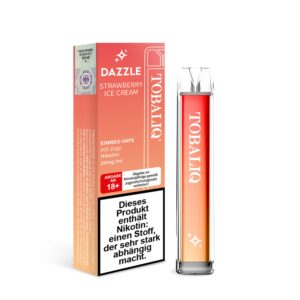 TOBALIQ DAZZLE 600Puffs - 20mg Nikotin -  STRAWBERRY ICE CREAM