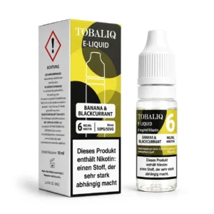 TOBALIQ E-Liquid - 6mg Nikotin - Banana & Blackcurrant