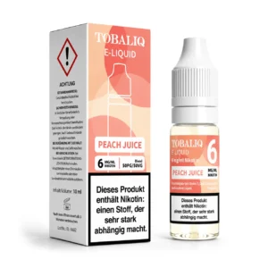 TOBALIQ E-Liquid - 6mg Nikotin - Peach Juice
