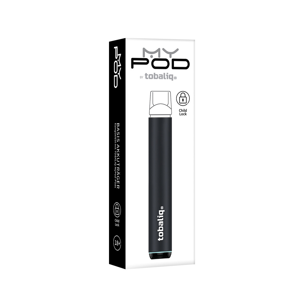 TOBALIQ MyPod Basis Akkuträger, inkl. USB-Ladekabel – Midnight Black