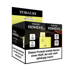 TOBALIQ RomixQ – 20mg Nikotin, 600 Puffs – Lemon Tart