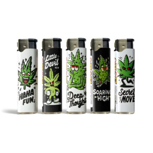 TOBALIQ JET-Motivfeuerzeug WEED FACE