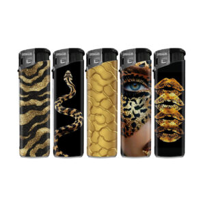 TOBALIQ Motivfeuerzeug Golden Roar