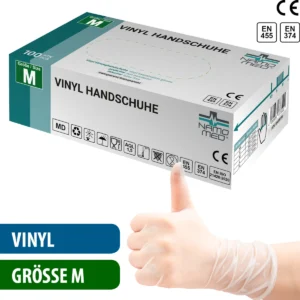 Vinyl-Medical "M" Handschuhe, 100 St./Box, transparent