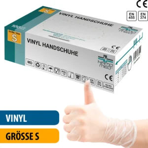 Vinyl-Medical "S" Handschuhe, 100 St./Box, transparent