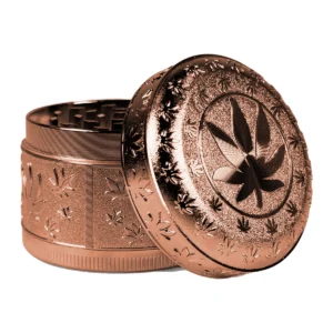 Metall Herbal Grinder TQ "Metalic Cannabis", 6er Display