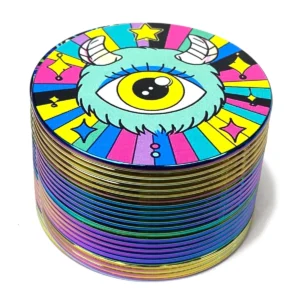 Metal Herbal Grinder "Rainbow Royal Colorplay", 6er Display