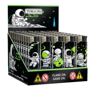 TOBALIQ, Jet Flame 3D Metallic, Feuerzeug, Jetflamme, Sturmfeuerzeug, nachfüllbar, Metalloptik, Piezo, Gasfeuerzeug, Qualität