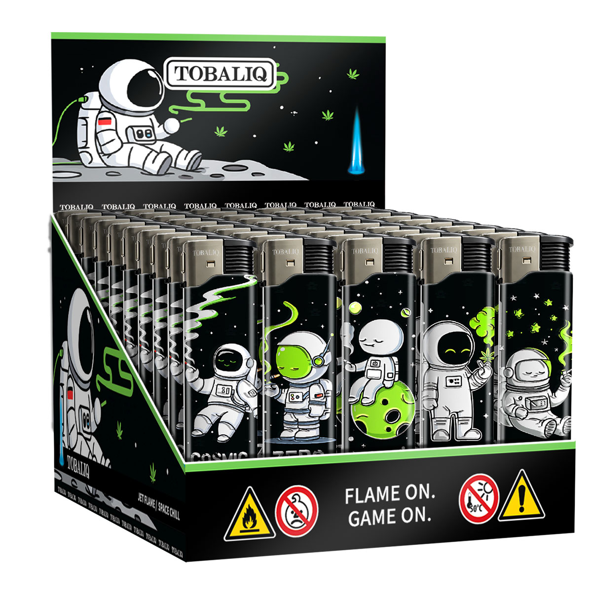 41774_d TOBALIQ, Jet Flame 3D Metallic, Feuerzeug, Jetflamme, Sturmfeuerzeug, nachfüllbar, Metalloptik, Piezo, Gasfeuerzeug, Qualität