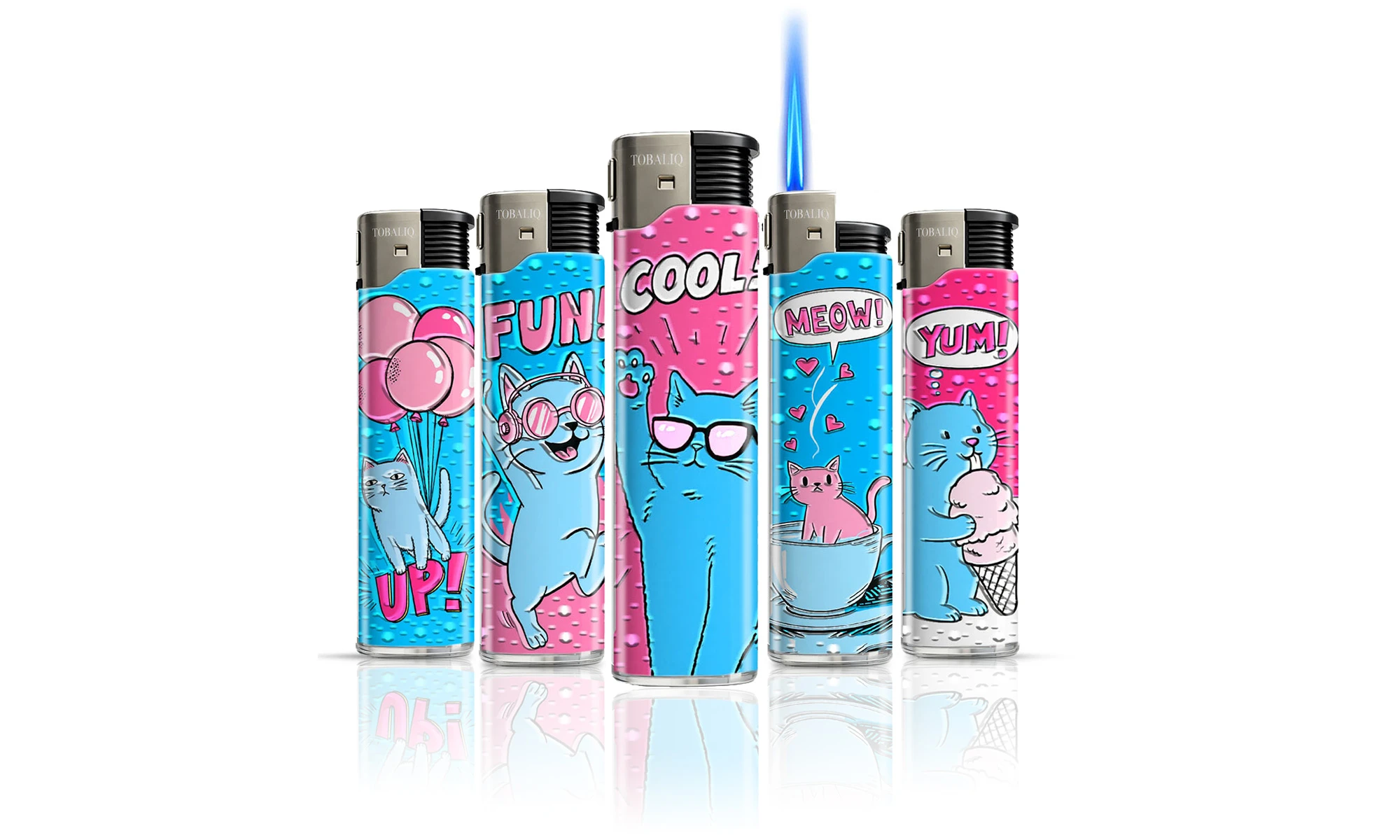 jet-flame-3d-glanz-motiv-feuerzeug-candy-cat-50er-display