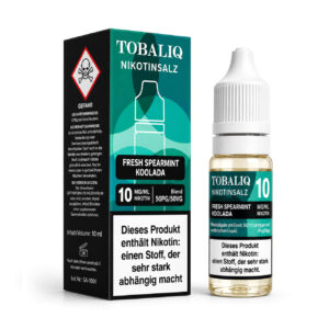 TOBALIQ E-Liquid 10 mg – Fresh Spearmint Koolada